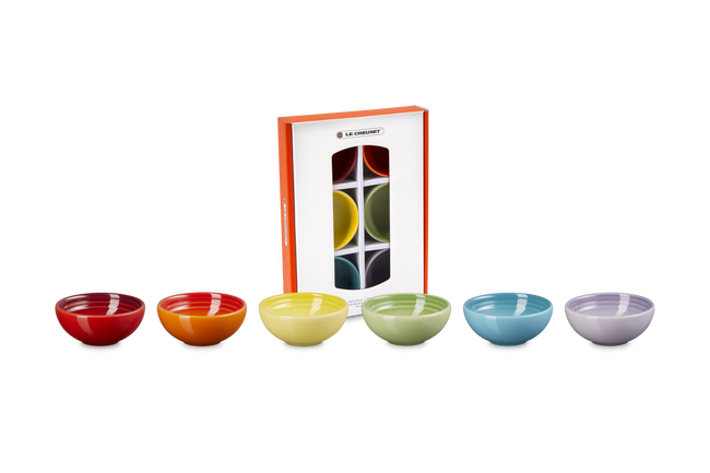 Stoneware Rainbow Set of 6 Pinch Bowls image number 1